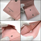 Chanel Small Flap Wallet Star CC Caviar Leather Pink Silver — view 7