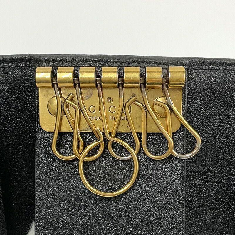 Gucci Key Case Leather Black Holder — view 5