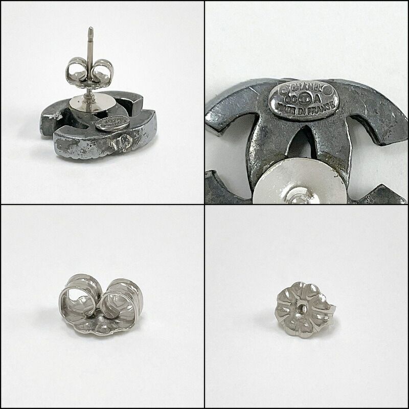 Chanel Earrings CC Mark Antique Metal — view 7