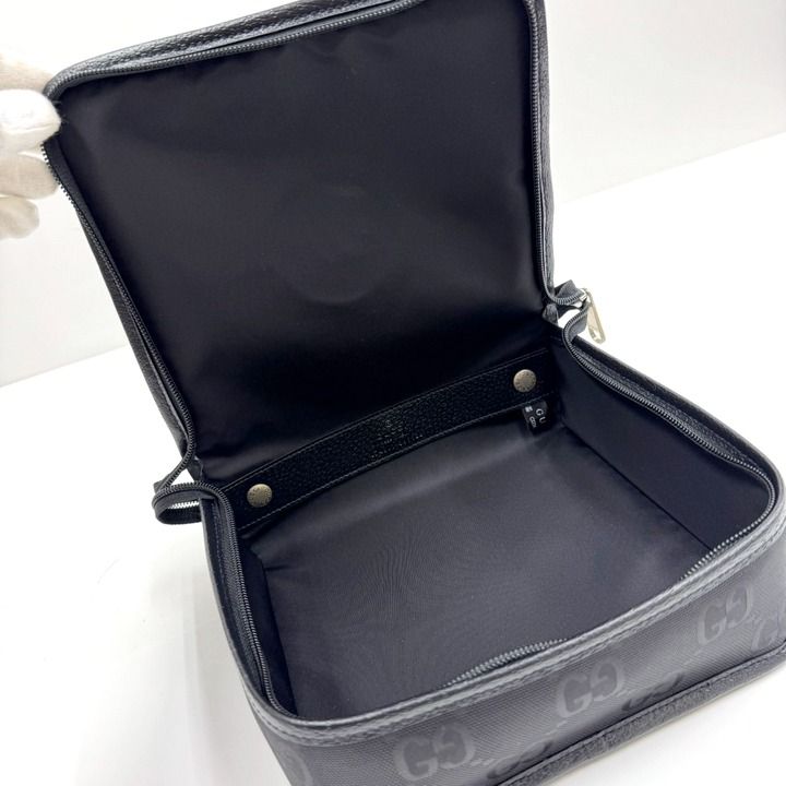Gucci Off the Grid Travel Pouch Nylon Leather Black — view 7