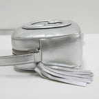 Gucci Blondie Small Shoulder Bag Silver Leather — view 3