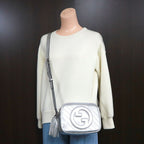 Gucci Blondie Small Shoulder Bag Silver Leather — view 8