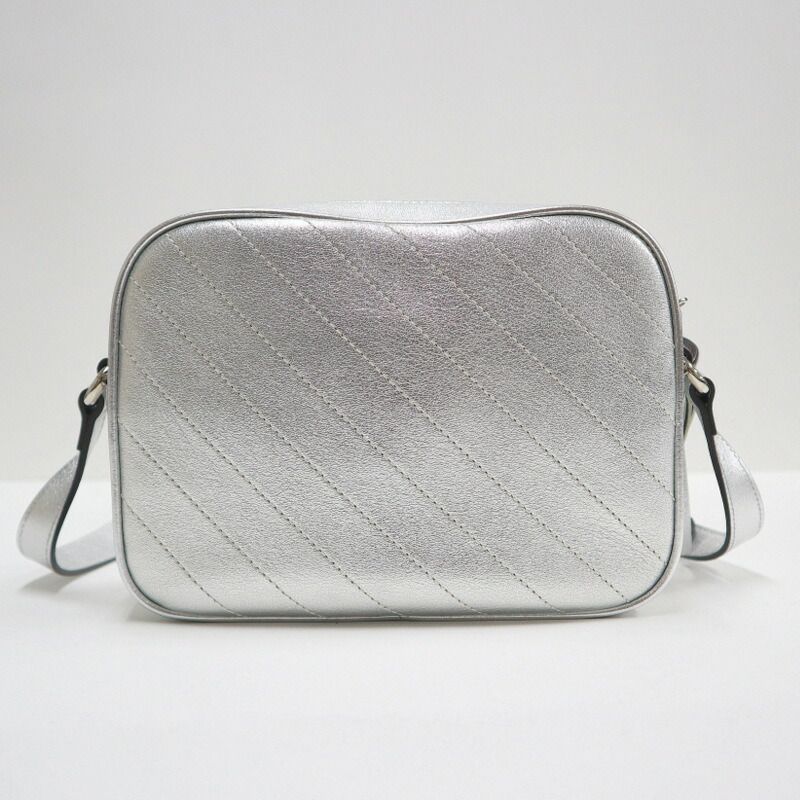 Gucci Blondie Small Shoulder Bag Silver Leather — view 2