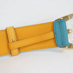 Gucci Belt Leather Light Blue Yellow — view 6