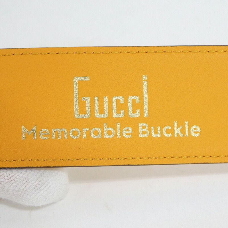Gucci Belt Leather Light Blue Yellow — view 8