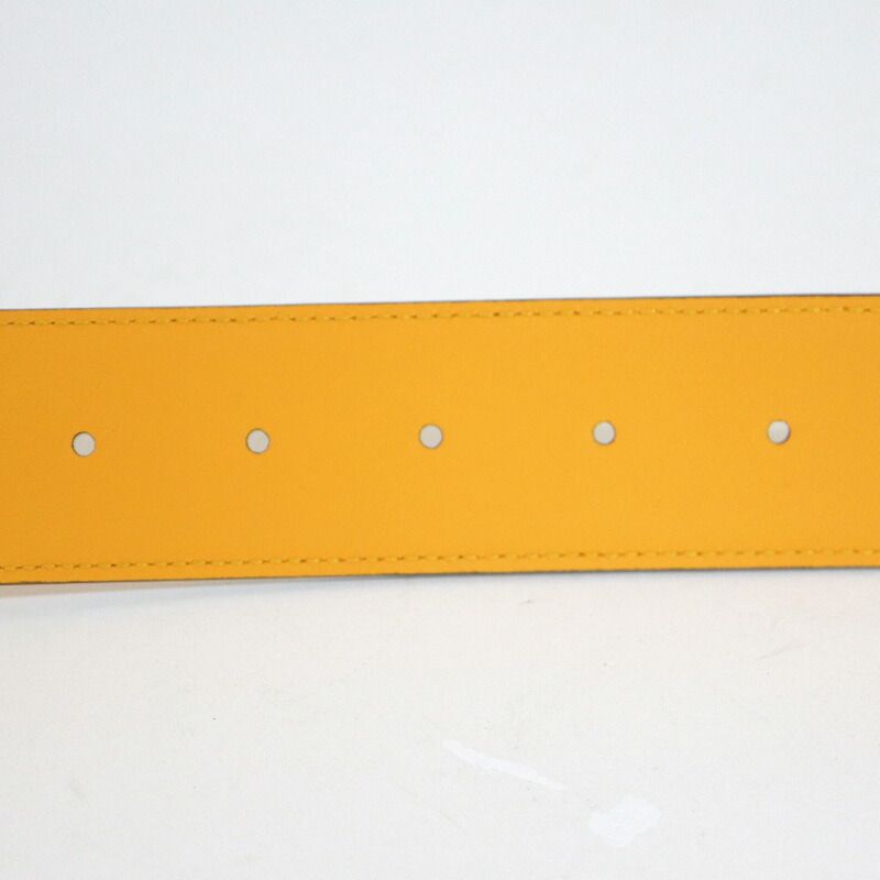 Gucci Belt Leather Light Blue Yellow — view 4