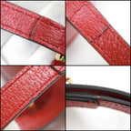 Gucci Mini Circle Backpack Ophidia GG Flora Leather Khaki Red — view 9