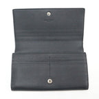 Saint Laurent Flap Wallet Leather Black Silver — view 4