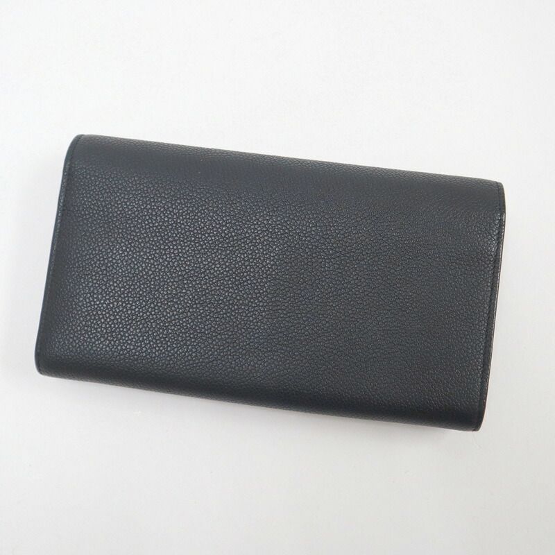 Saint Laurent Flap Wallet Leather Black Silver — view 2