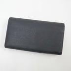 Saint Laurent Flap Wallet Leather Black Silver — view 2