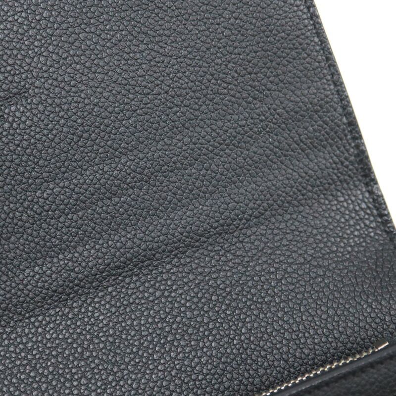 Saint Laurent Flap Wallet Leather Black Silver — view 7