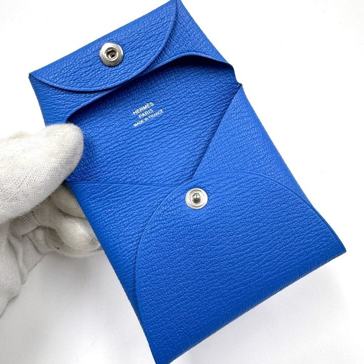 Hermes Bastia Coin Case Chevre Bleu Zanzibar — view 3