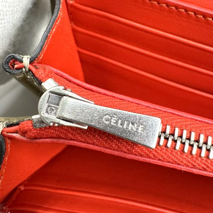 Celine Large Flap Multi Function Wallet Beige Leather — view 9