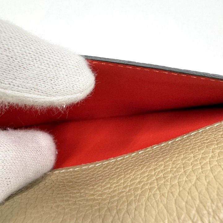 Celine Large Flap Multi Function Wallet Beige Leather — view 5
