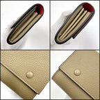 Celine Large Flap Multi Function Wallet Beige Leather — view 2
