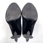 Louis Vuitton Sock Boots Ankle Logo Embroidery Black 37.5 — view 4