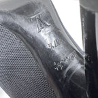 Louis Vuitton Sock Boots Ankle Logo Embroidery Black 37.5 — view 7