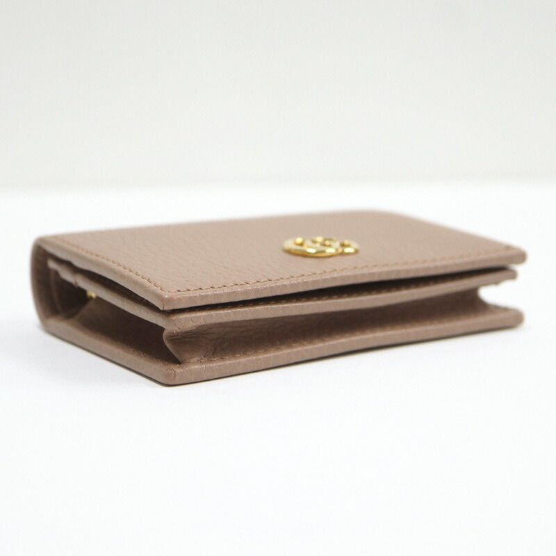 Gucci Bifold Wallet GG Marmont Leather Pink Beige — view 3