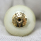 Dior Earrings Costume Pearl Gold Plated — view 6