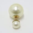 Dior Earrings Costume Pearl Gold Plated — view 4