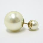 Dior Earrings Costume Pearl Gold Plated — view 3