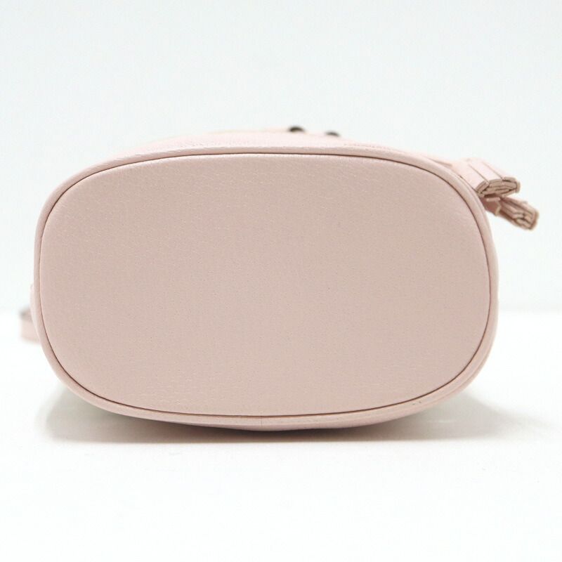 Gucci Jumbo GG Mini Bucket Shoulder Bag Beige Pink Canvas Leather X — view 4