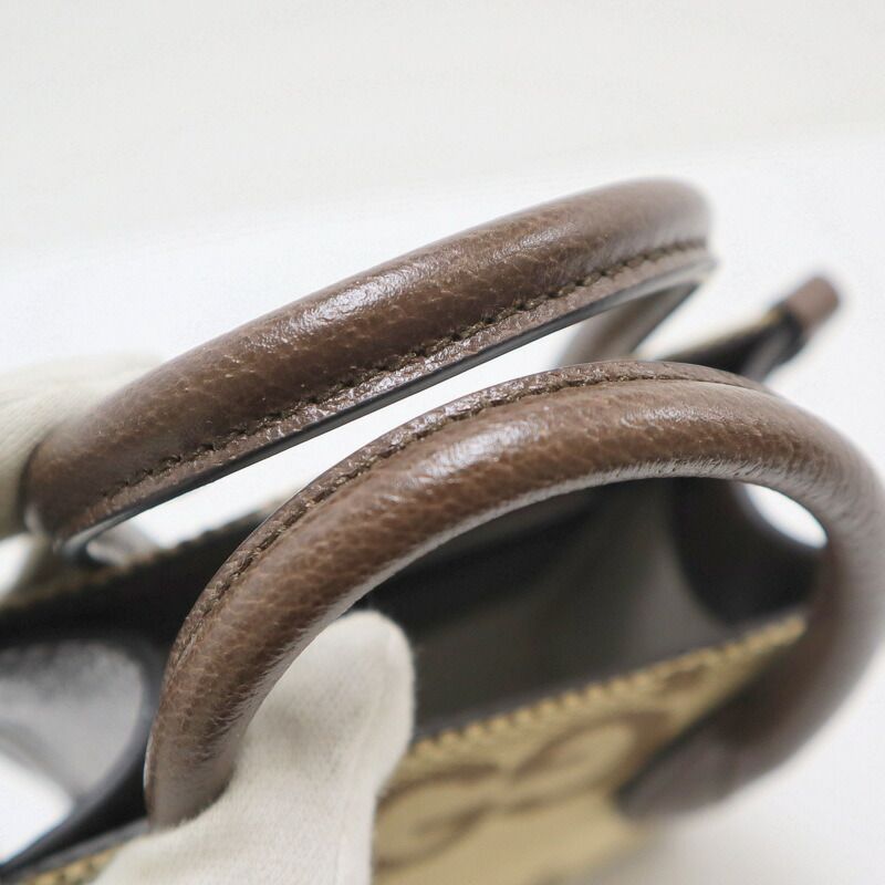 Gucci Jumbo GG Mini Tote Canvas Leather Brown Beige — view 6