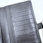 Chanel Butterfly Camellia Wallet Leather Black Silver — view 8