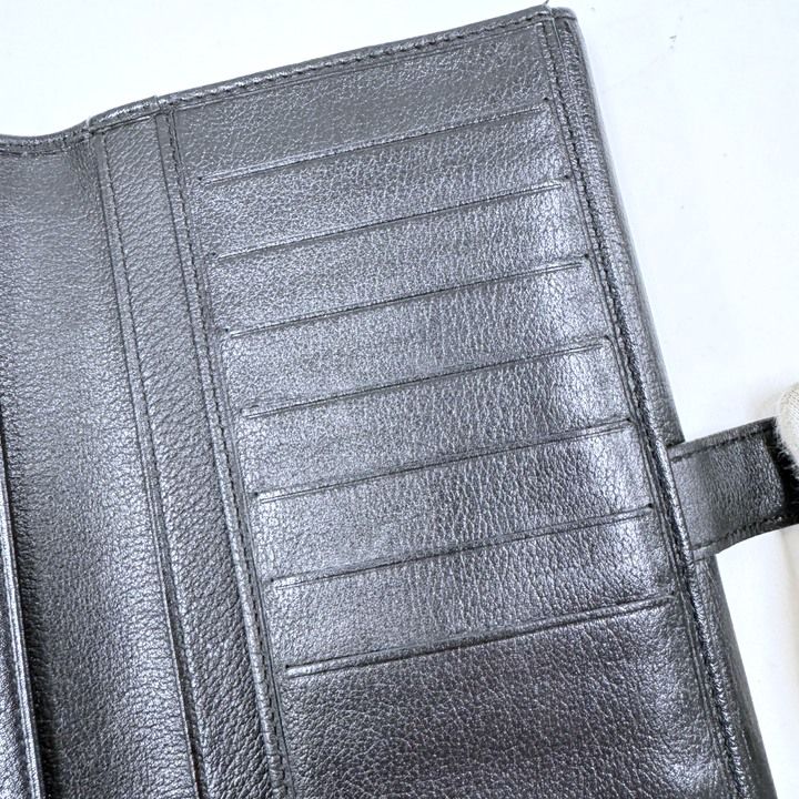Chanel Butterfly Camellia Wallet Leather Black Silver — view 8