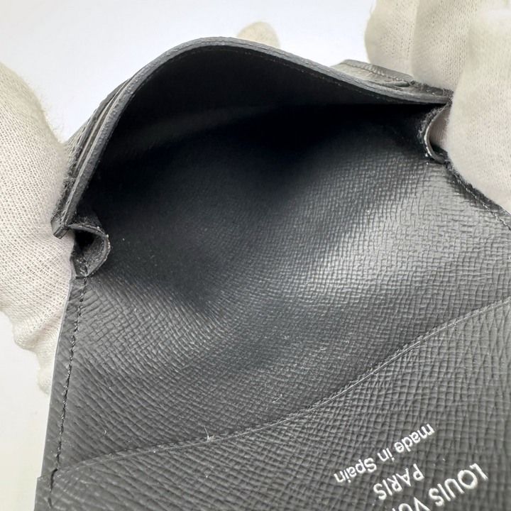 Louis Vuitton Envelope Business Card Holder NM Taiga Noir Black — view 9