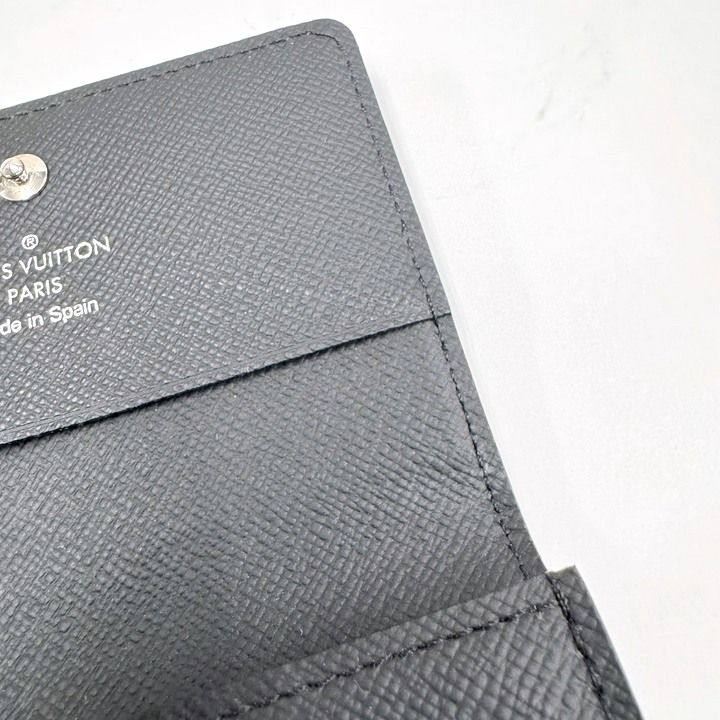 Louis Vuitton Envelope Business Card Holder NM Taiga Noir Black — view 6