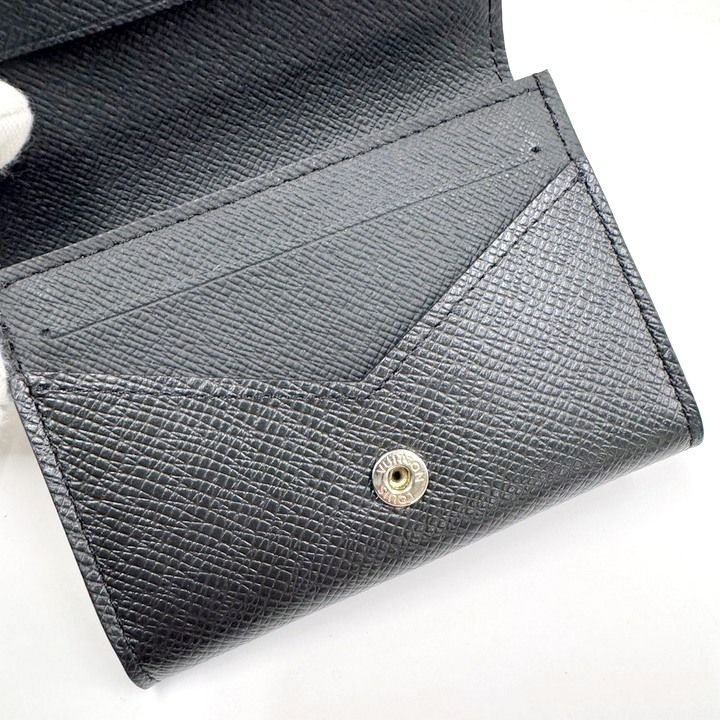 Louis Vuitton Envelope Business Card Holder NM Taiga Noir Black — view 7