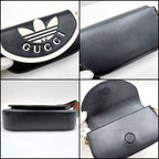 Gucci Adidas Shoulder Bag Black White Leather X — view 2