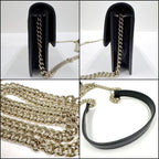 Gucci Interlocking Chain Wallet Black Leather Gold — view 4