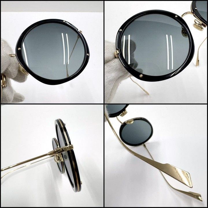 Dior Hypnotic 1 Sunglasses Champagne Gold Flame Black Cles Lens — view 2