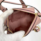 Gucci GG Super Mini Handbag Pink Gold Leather — view 6