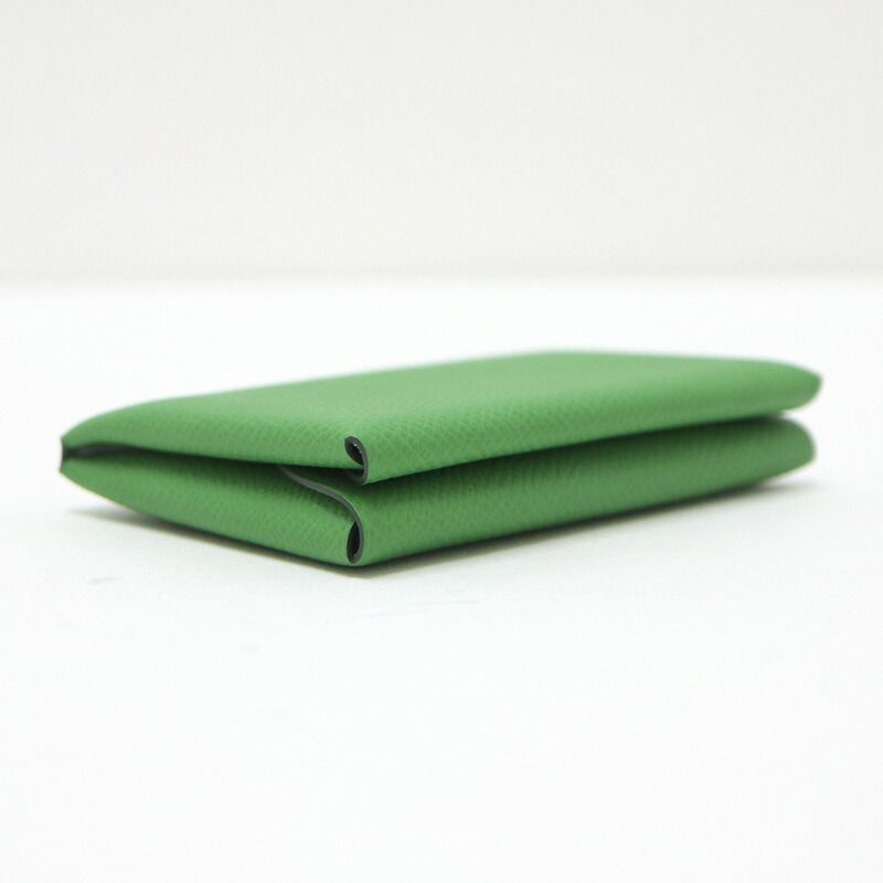 Hermes Calvi Duo Coin Case Epsom Yucca — view 4