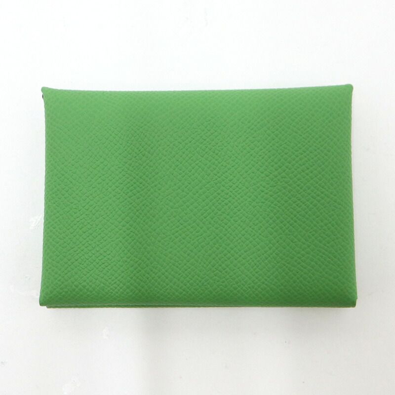 Hermes Calvi Duo Coin Case Epsom Yucca — view 2