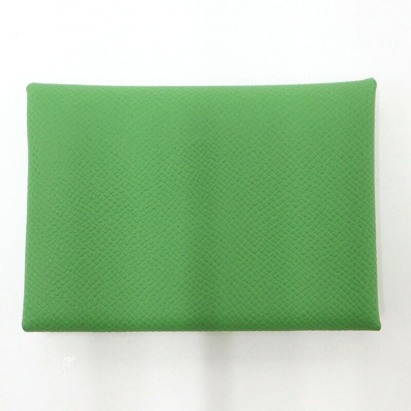 Hermes Calvi Duo Coin Case Epsom Yucca — view 3