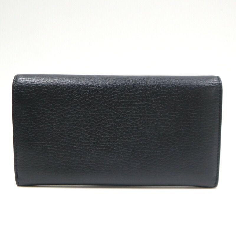 Gucci Bifold Wallet Interlocking Leather Black Gold — view 3