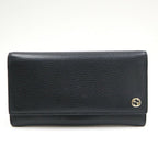 Gucci Bifold Wallet Interlocking Leather Black Gold — view 2