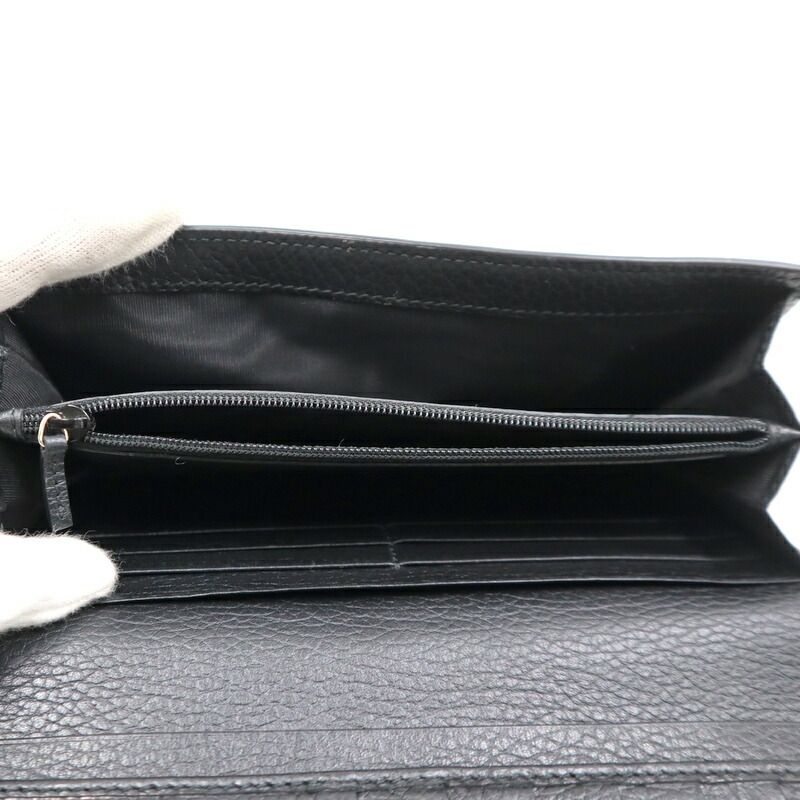 Gucci Bifold Wallet Interlocking Leather Black Gold — view 6