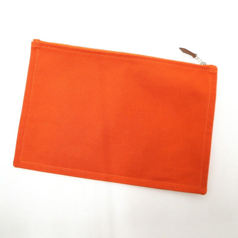 Hermes Yachting GM Orange Canvas Shoulder Bag — view 2