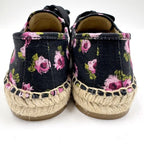 Prada Gabardine Espadrille Sneakers Black Pink Canvas 36.5 — view 3