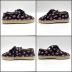 Prada Gabardine Espadrille Sneakers Black Pink Canvas 36.5 — view 4