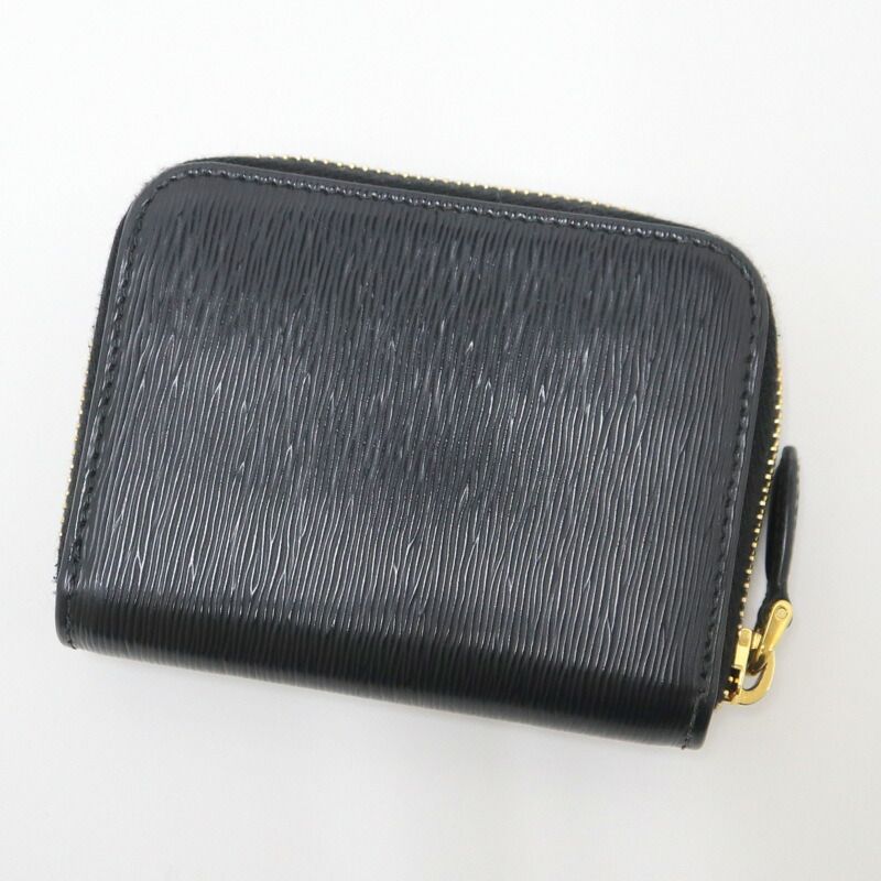 Prada Coin Case Leather Black Gold — view 2