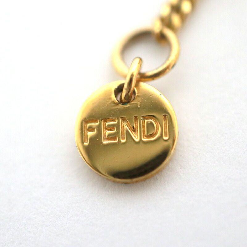 Fendi Logo Necklace Gold — view 6