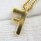 Fendi Logo Necklace Gold — view 2