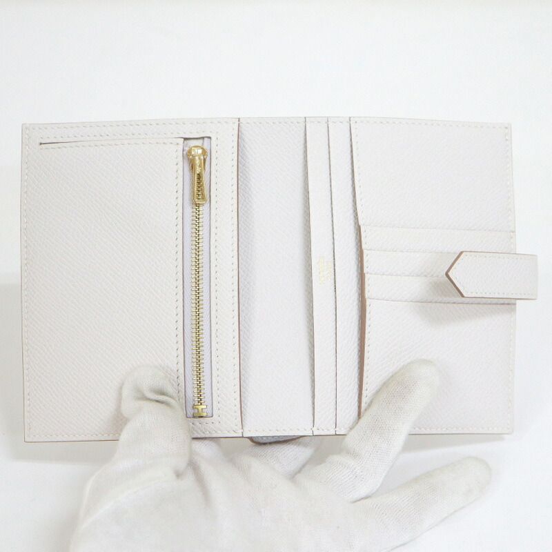 Hermes Bearn Compact Bifold Wallet Epsom Cles Gold — view 4