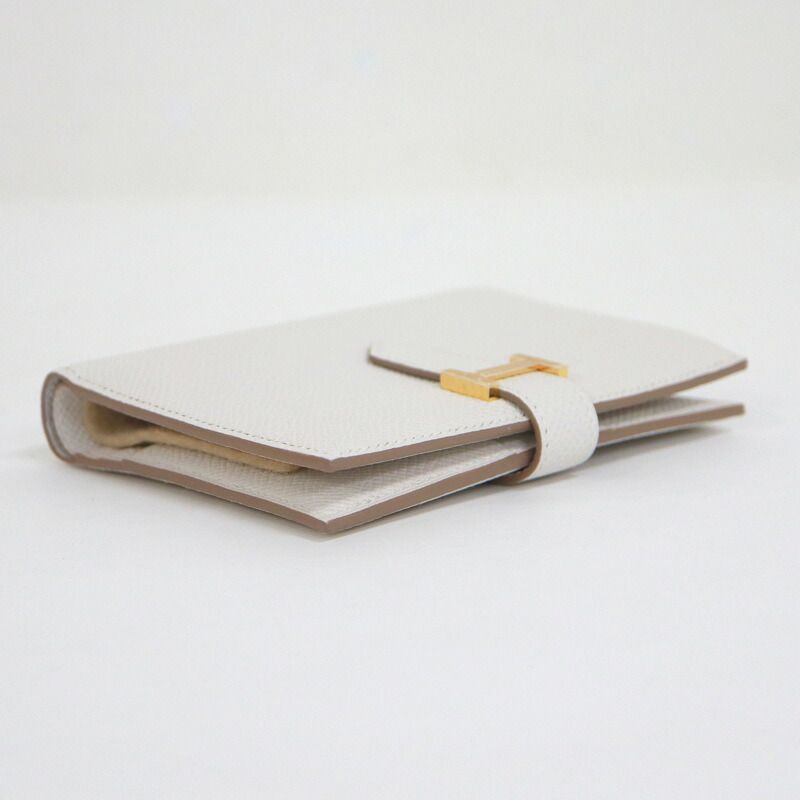 Hermes Bearn Compact Bifold Wallet Epsom Cles Gold — view 3